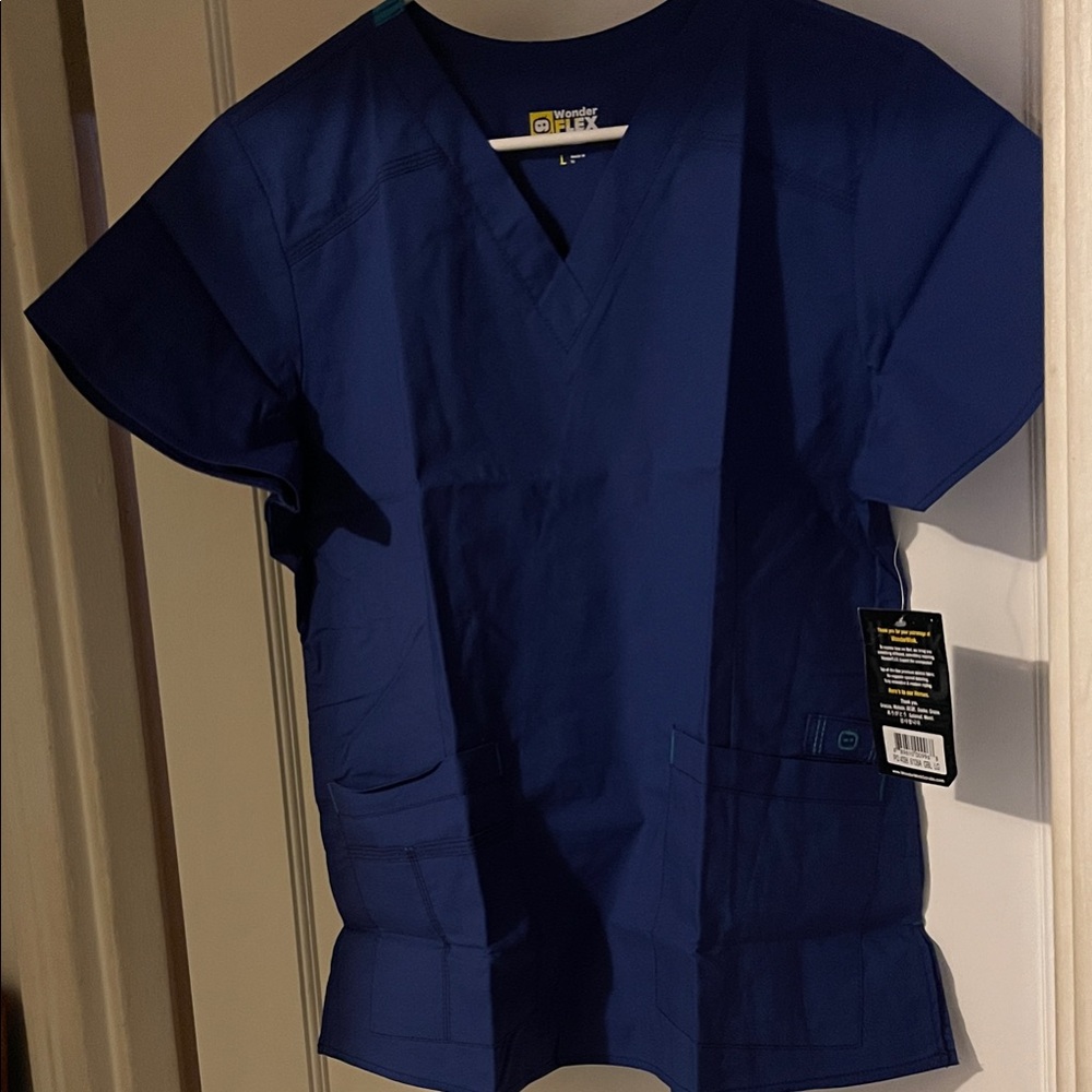 NWT Blue Women's Scrub Top